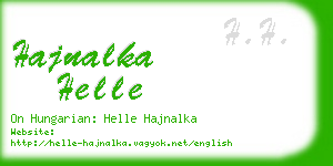 hajnalka helle business card